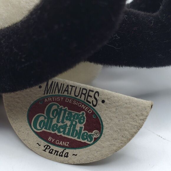 Ganz Cottage Collectibles Panda 4" Teddy Bear Plush Miniature Bag & Certificate - Picture 5 of 5